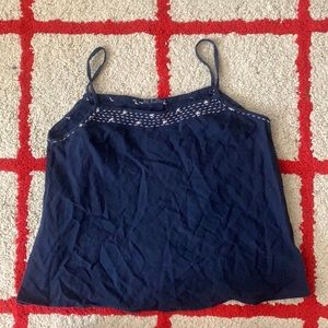 navy linen camisole